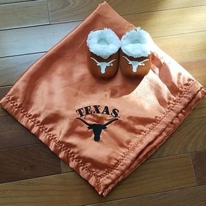 Texas Longhorn Baby Blanket and Booties